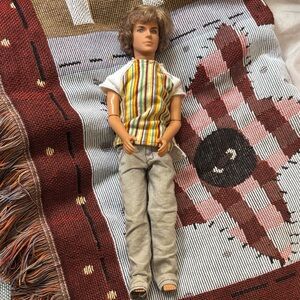 Fashionable Boys Doll with Striped Shirt - Multicolor